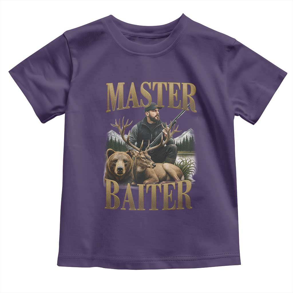 Hunting Lovers Dad Gift Toddler T Shirt Master Baiter TS12 Purple Print Your Wear