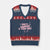 Funny Golf Gift For Women V-Neck Knit Sweater Vest Putt Around And Find Out TS12 Navy Red Print Your Wear