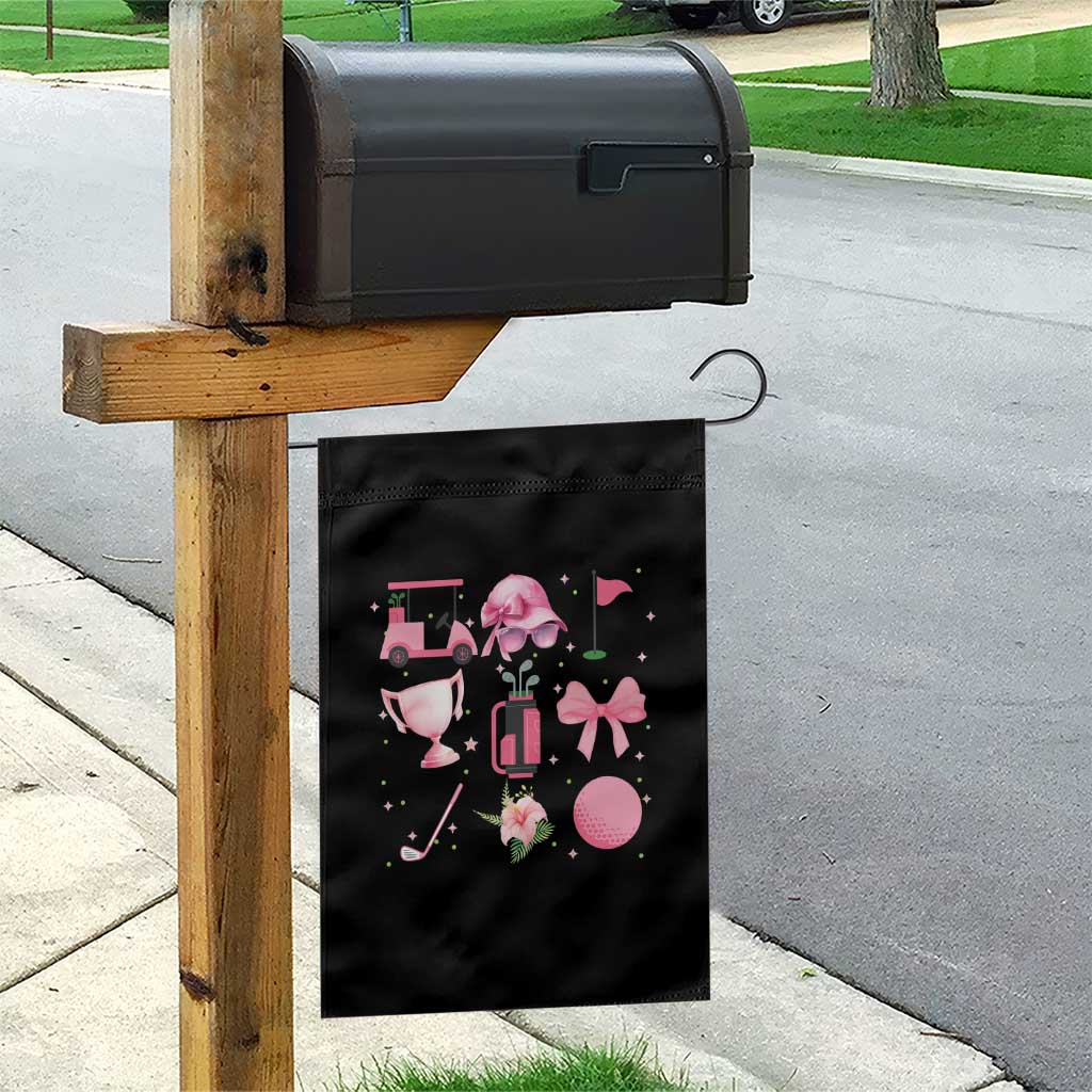 Womens Golf Lover Garden Flag Cute Pink Bow Golf Sports Gift TS12 Print Your Wear