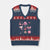 Womens Golf Lover V-Neck Knit Sweater Vest Cute Pink Bow Golf Sports Gift TS12 Navy Red Print Your Wear