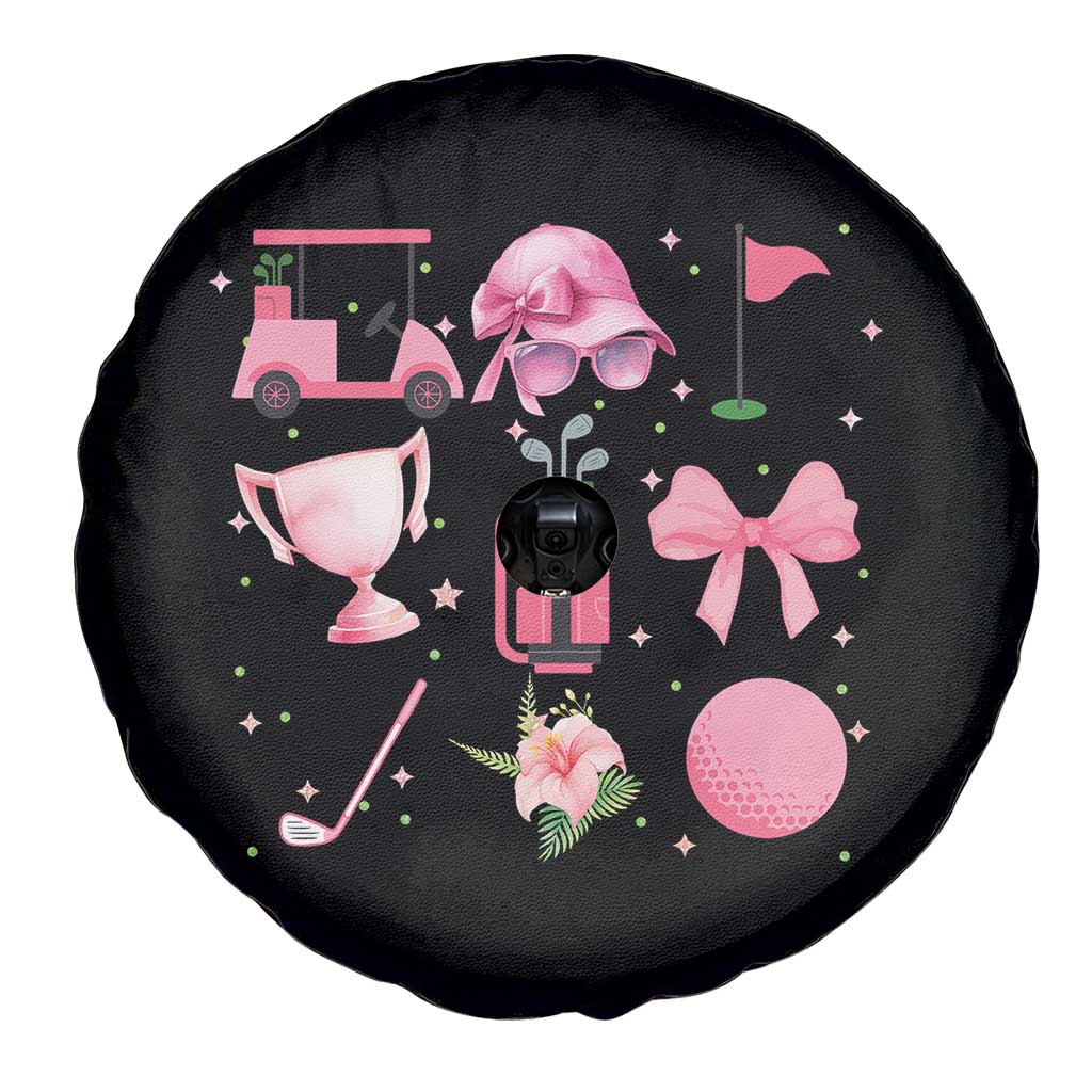Womens Golf Lover Spare Tire Cover Cute Pink Bow Golf Sports Gift TS12 Print Your Wear