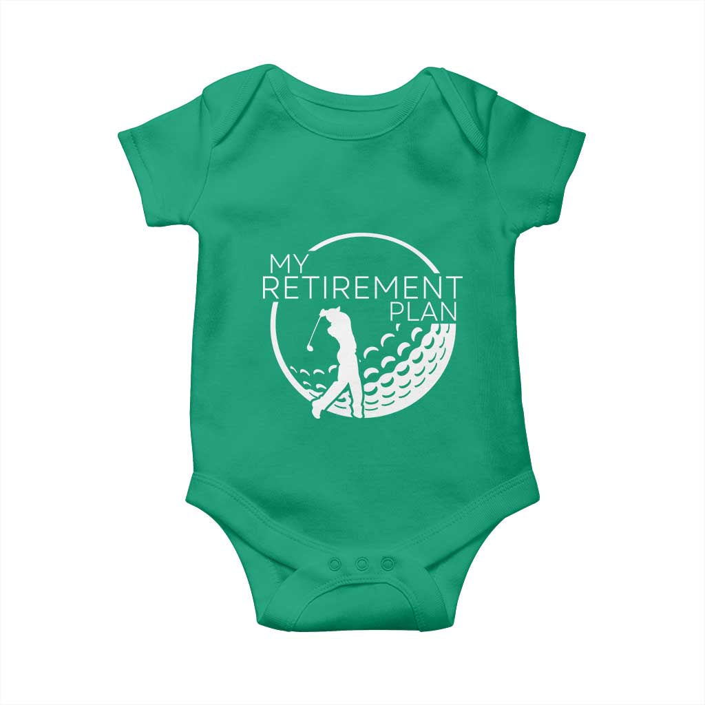 Funny Retirement Golf Baby Onesie Saying Golfing Gift TS12 Irish Green Print Your Wear