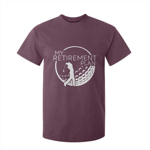 Funny Retirement Golf T Shirt For Kid Saying Golfing Gift TS12 Maroon Print Your Wear