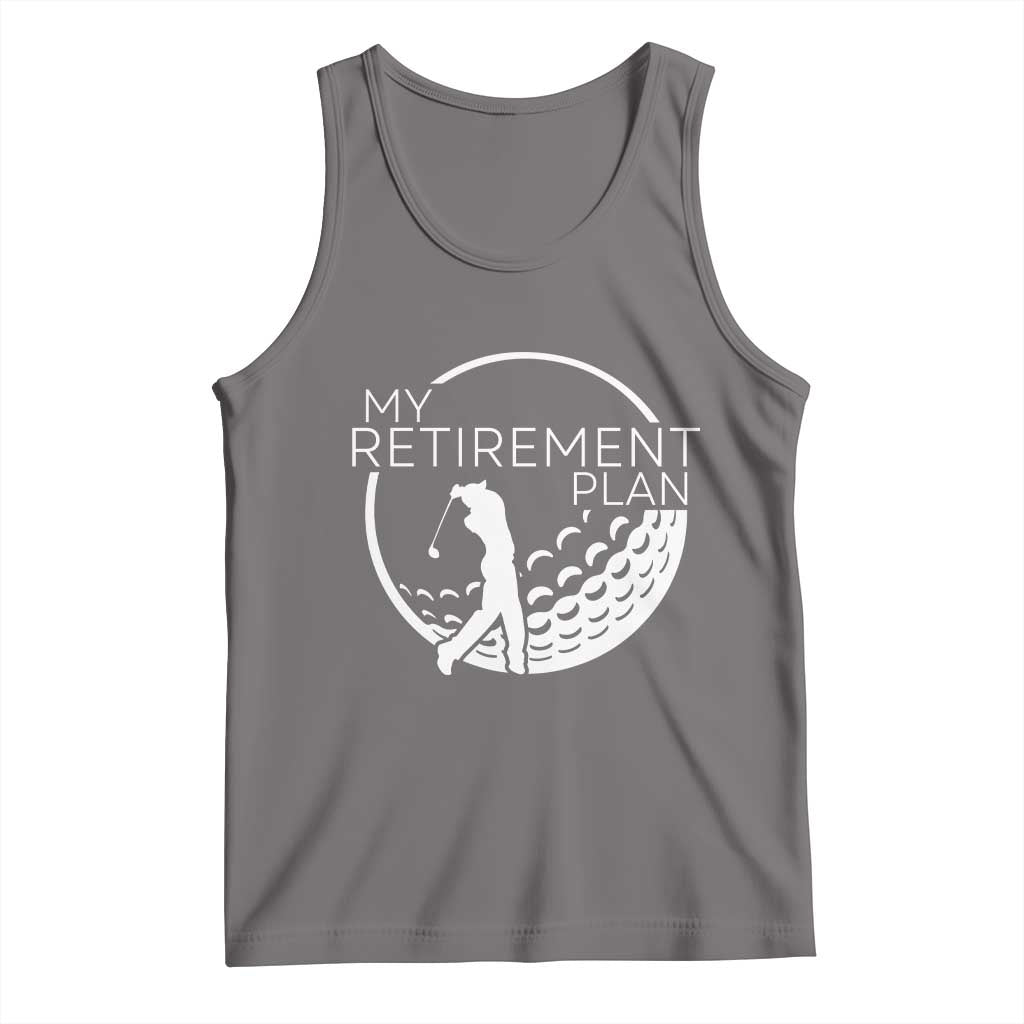 Funny Retirement Golf Tank Top Saying Golfing Gift TS12 Deep Heather Print Your Wear