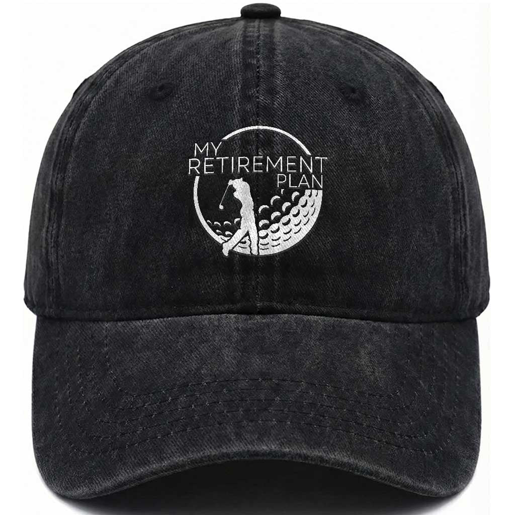 Funny Retirement Golf Washed Cotton Baseball Cap - Saying Golfing Gift TS12 Print Your Wear