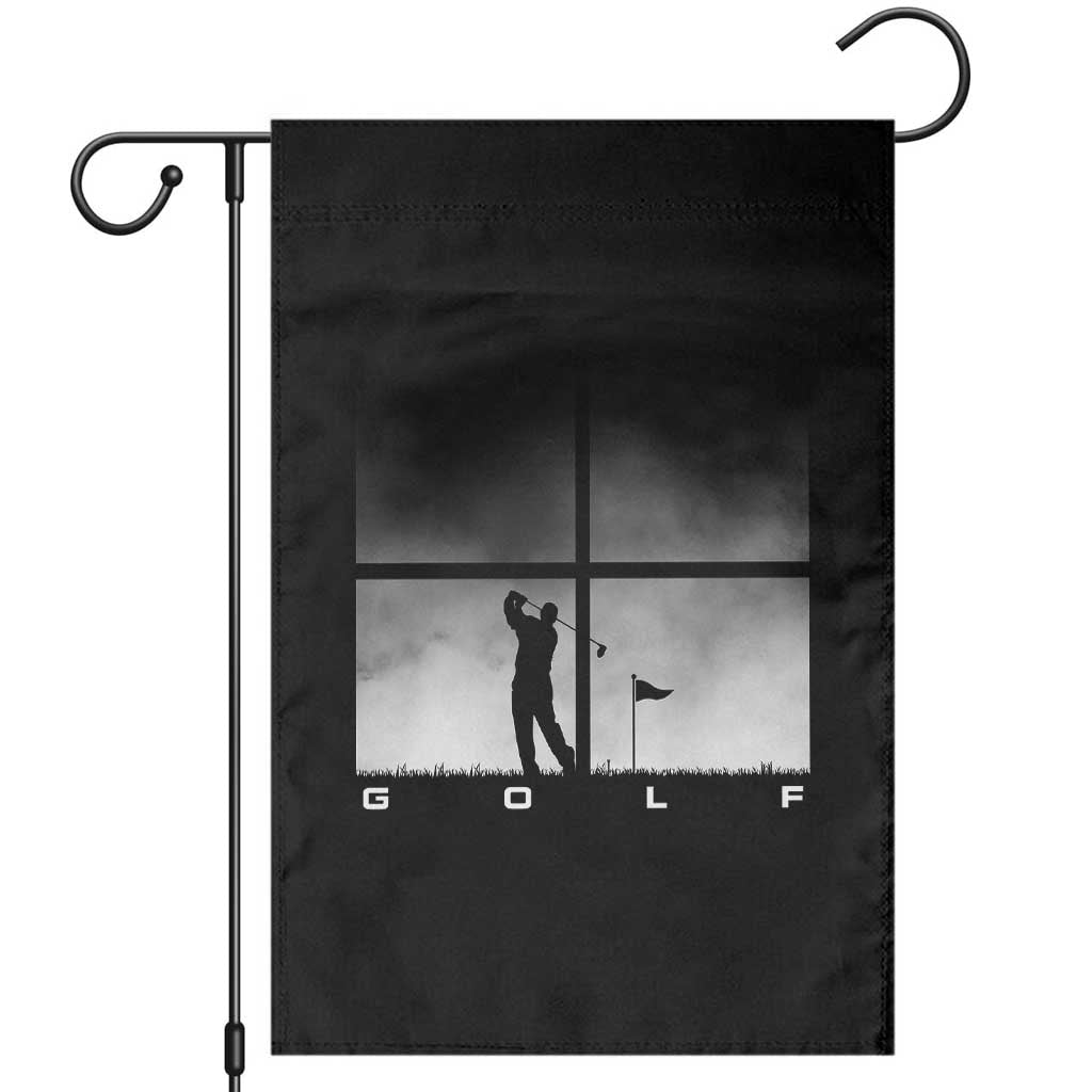 Gift For Sports Lover Garden Flag Retro Golf Silhouette Art TS12 Black Print Your Wear