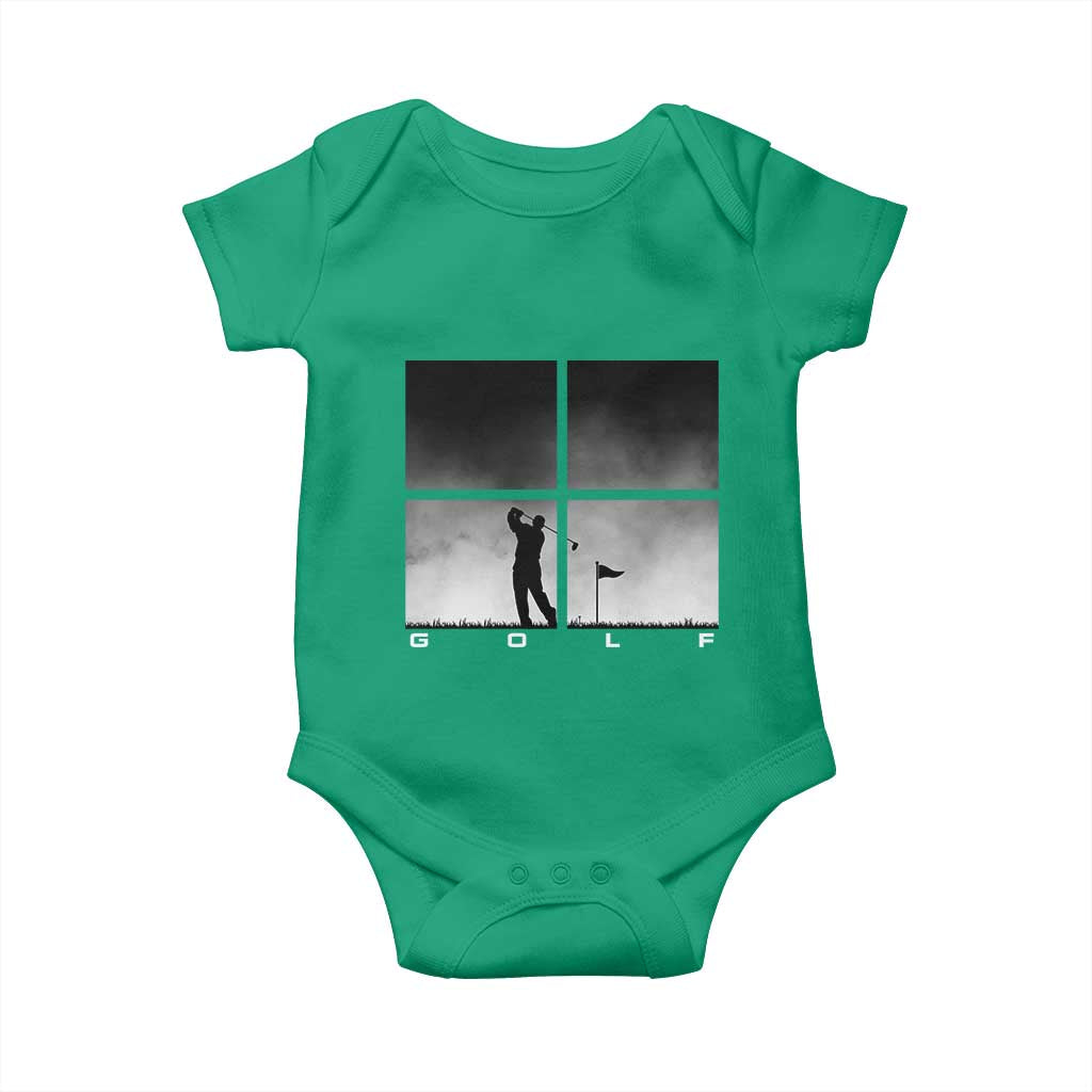 Gift For Sports Lover Baby Onesie Retro Golf Silhouette Art TS12 Irish Green Print Your Wear