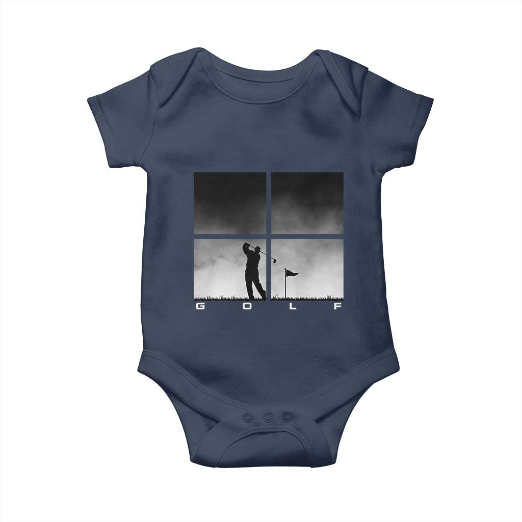 Gift For Sports Lover Baby Onesie Retro Golf Silhouette Art TS12 Navy Print Your Wear