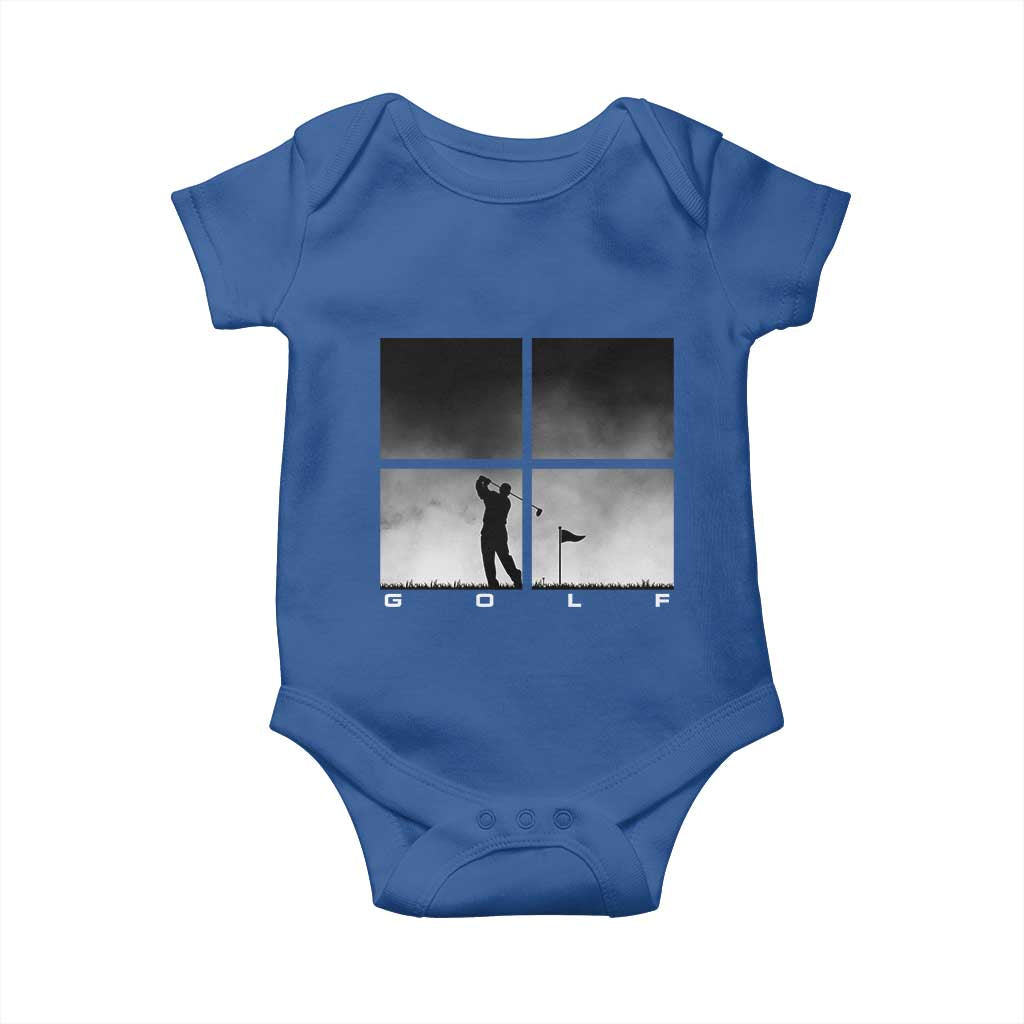 Gift For Sports Lover Baby Onesie Retro Golf Silhouette Art TS12 Royal Blue Print Your Wear