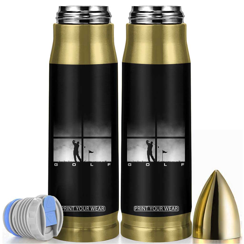 Gift For Sports Lover Bullet Tumbler Retro Golf Silhouette Art TS12 Black Print Your Wear