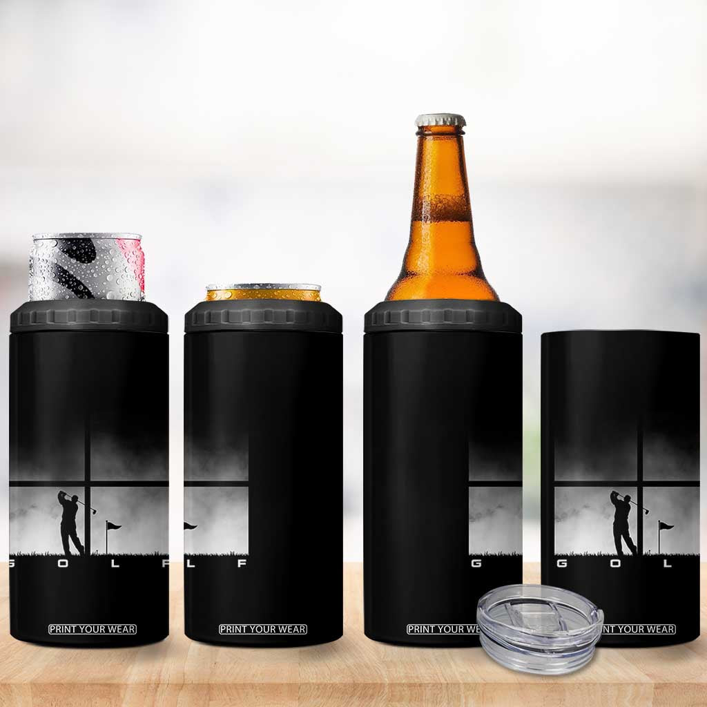 Gift For Sports Lover 4 in 1 Can Cooler Tumbler Retro Golf Silhouette Art TS12 Print Your Wear