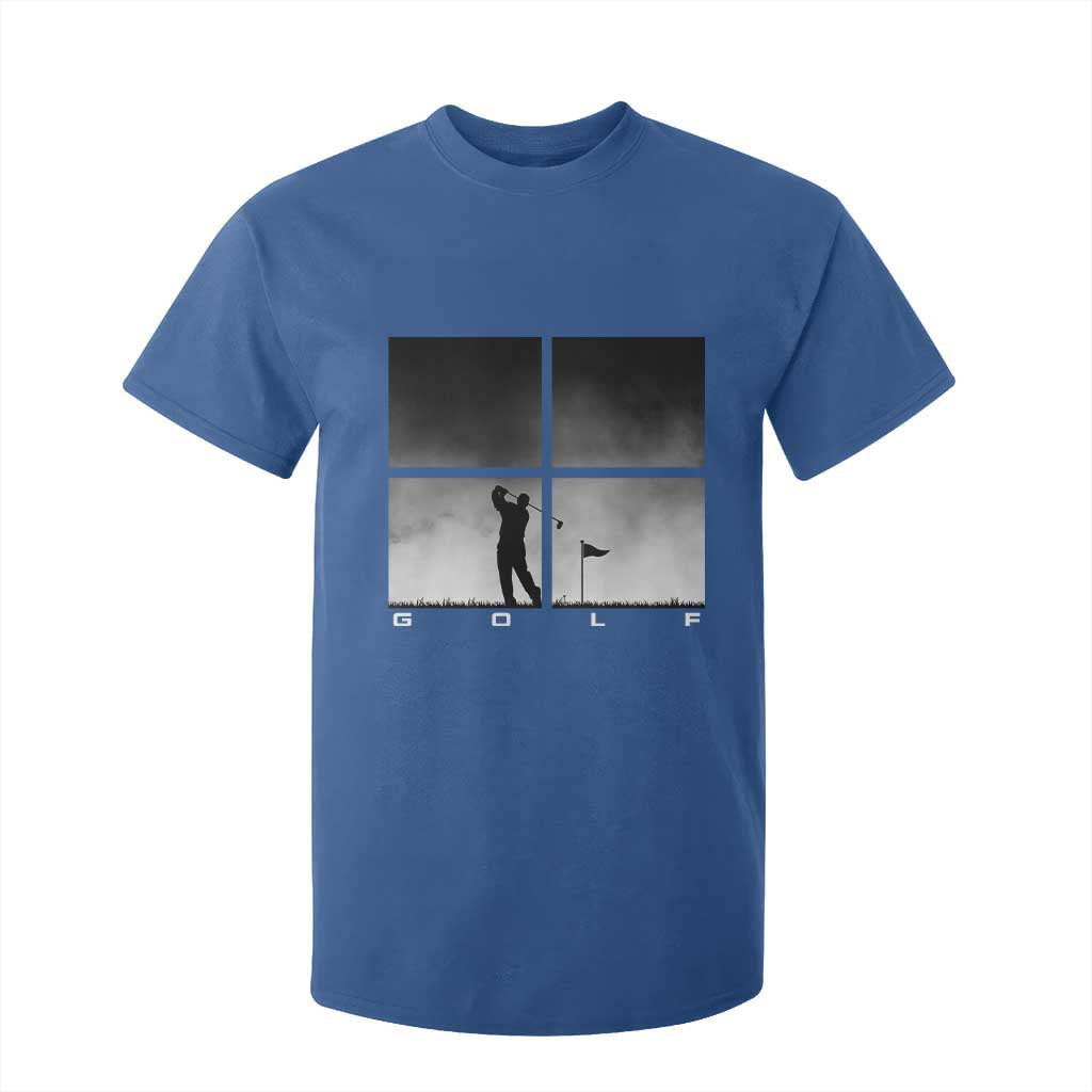 Gift For Sports Lover T Shirt For Kid Retro Golf Silhouette Art TS12 Royal Blue Print Your Wear