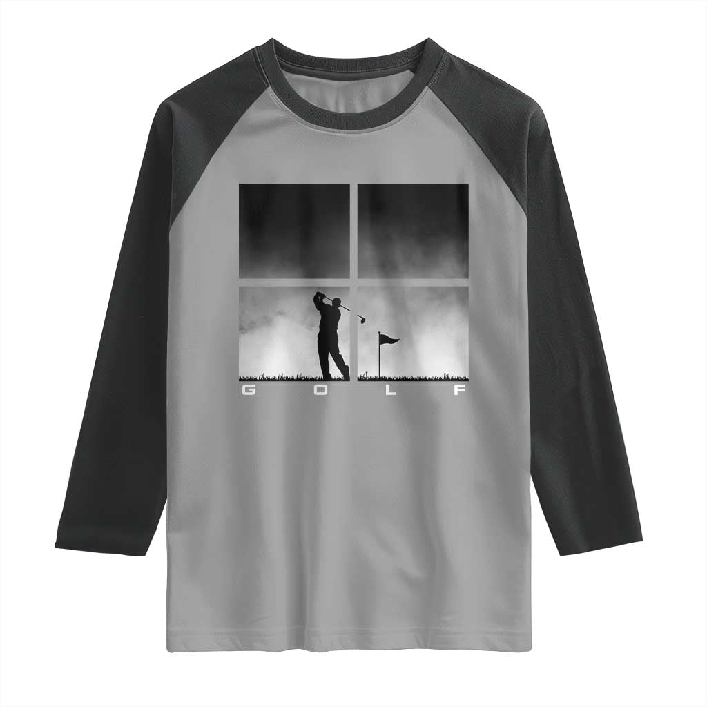 Gift For Sports Lover Raglan Shirt Retro Golf Silhouette Art TS12 Sport Gray Black Print Your Wear