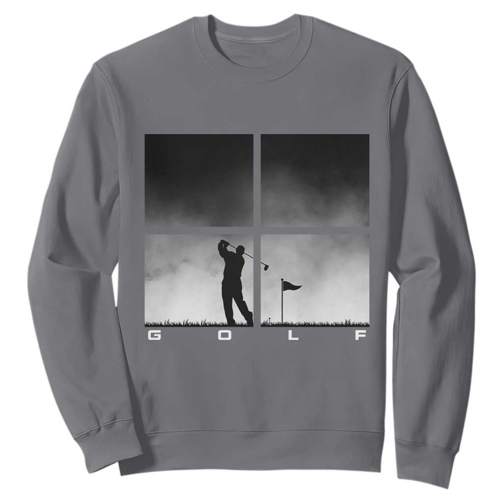 Gift For Sports Lover Sweatshirt Retro Golf Silhouette Art TS12 Charcoal Print Your Wear