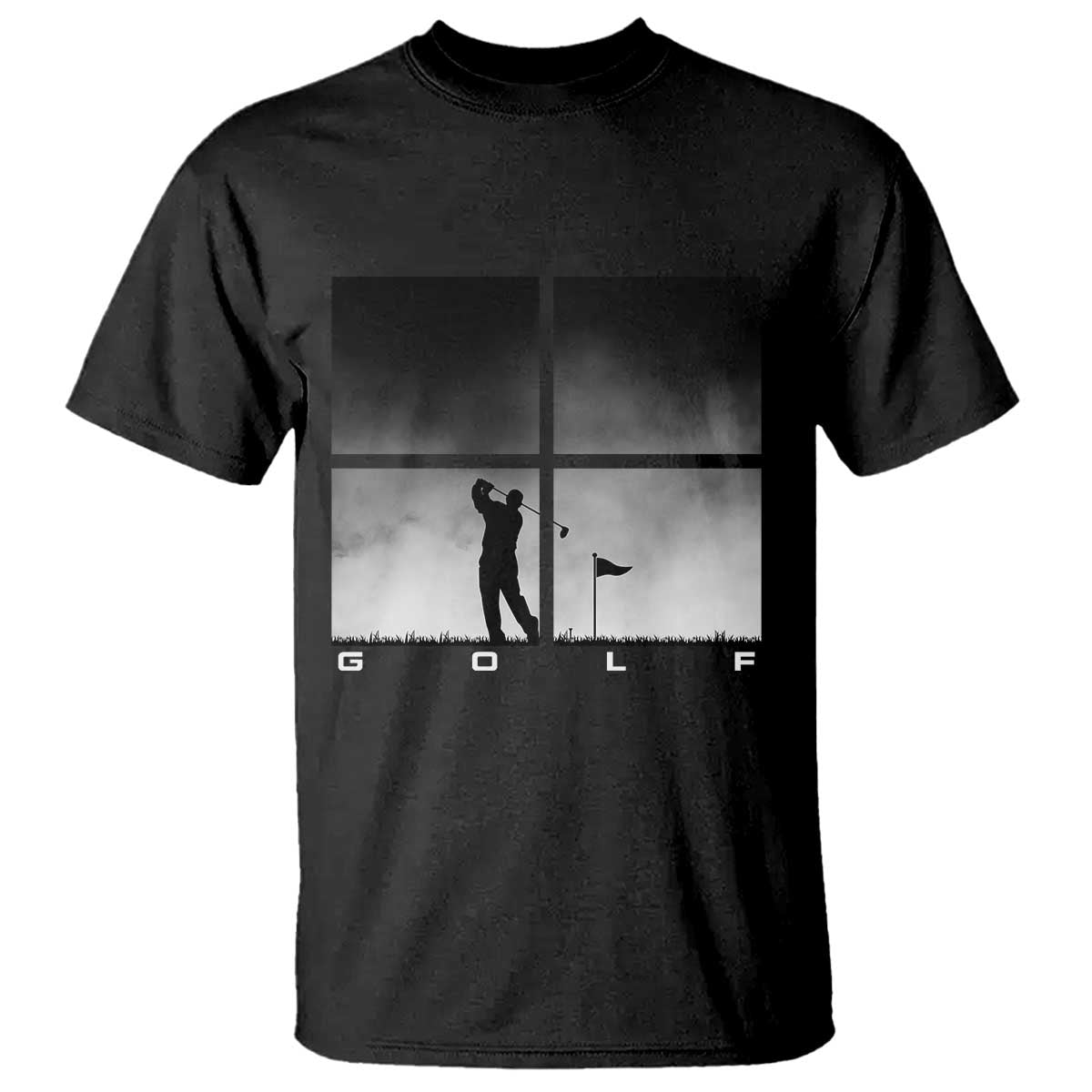 Gift For Sports Lover T Shirt Retro Golf Silhouette Art TS12 Black Print Your Wear