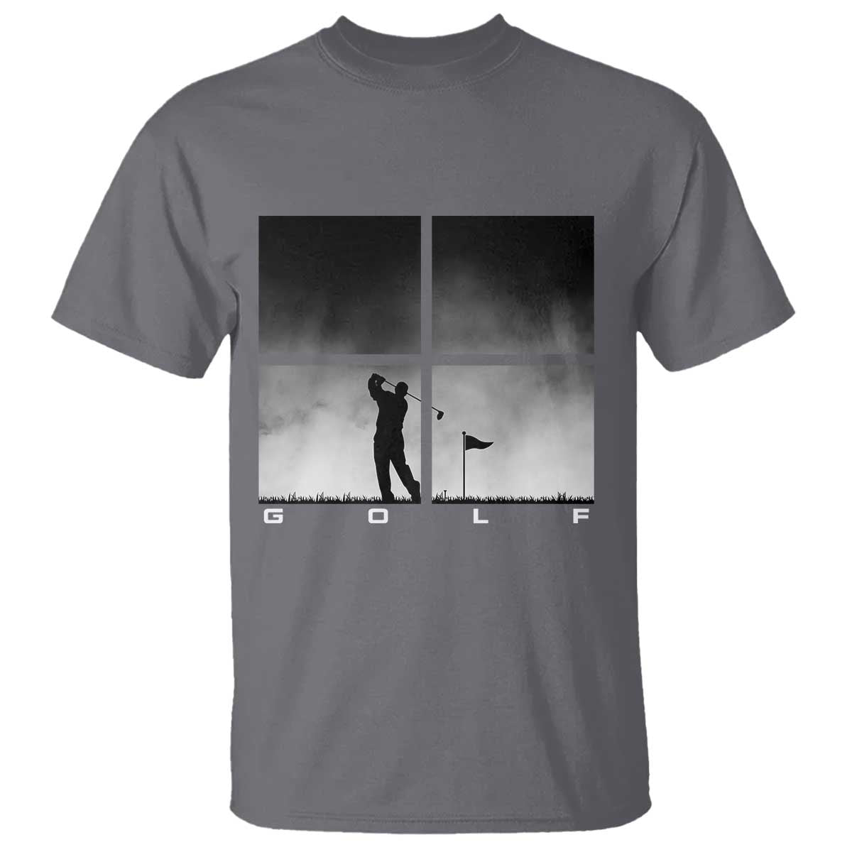 Gift For Sports Lover T Shirt Retro Golf Silhouette Art TS12 Charcoal Print Your Wear