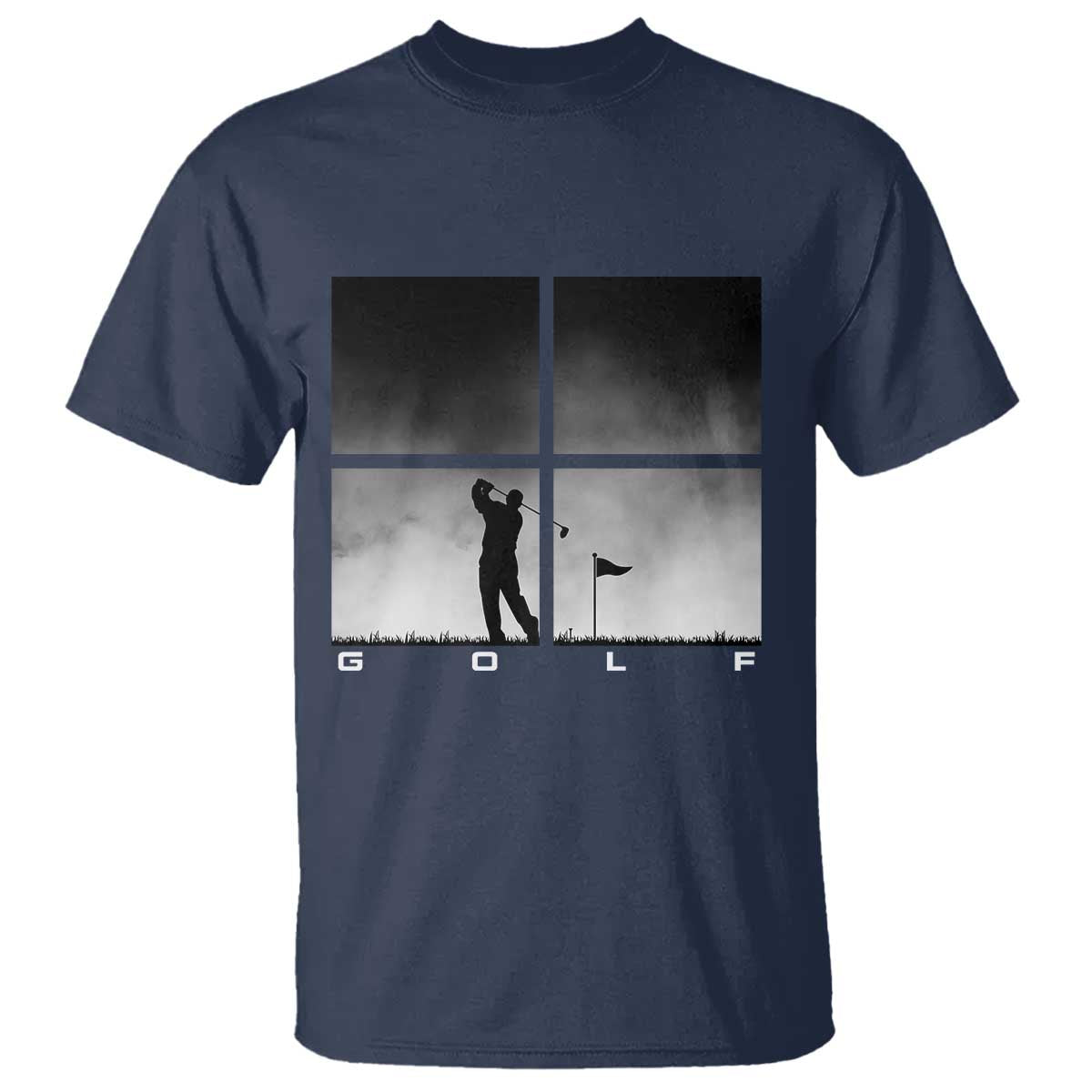 Gift For Sports Lover T Shirt Retro Golf Silhouette Art TS12 Navy Print Your Wear