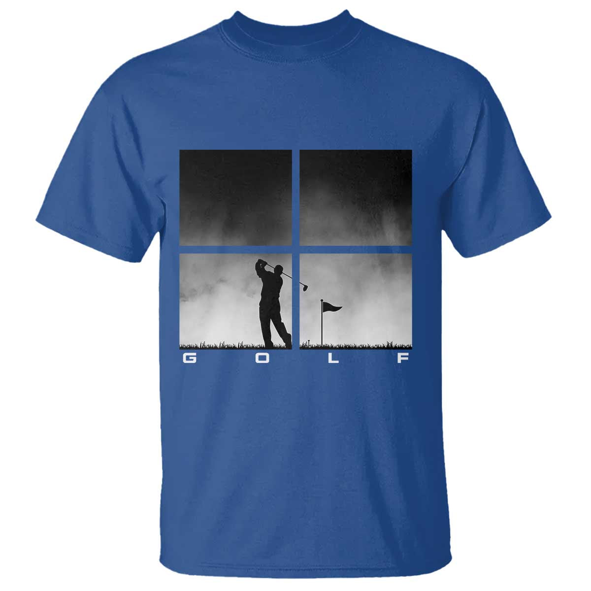 Gift For Sports Lover T Shirt Retro Golf Silhouette Art TS12 Royal Blue Print Your Wear
