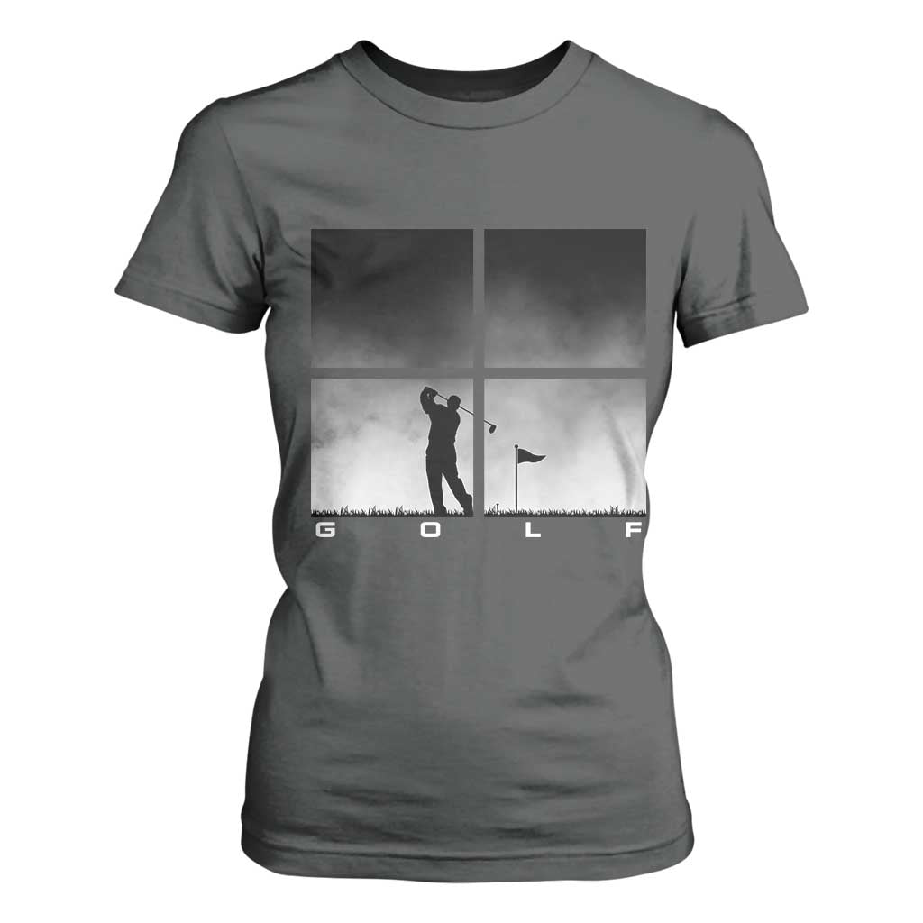 Gift For Sports Lover T Shirt For Women Retro Golf Silhouette Art TS12 Dark Heather Print Your Wear