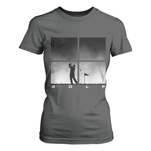 Gift For Sports Lover T Shirt For Women Retro Golf Silhouette Art TS12 Dark Heather Print Your Wear