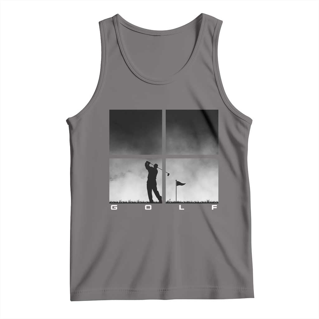 Gift For Sports Lover Tank Top Retro Golf Silhouette Art TS12 Deep Heather Print Your Wear