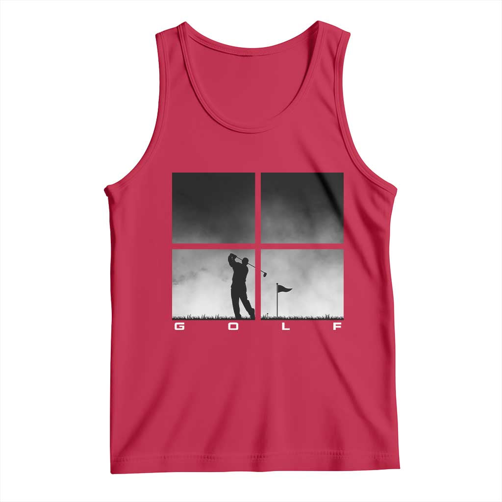 Gift For Sports Lover Tank Top Retro Golf Silhouette Art TS12 Red Print Your Wear