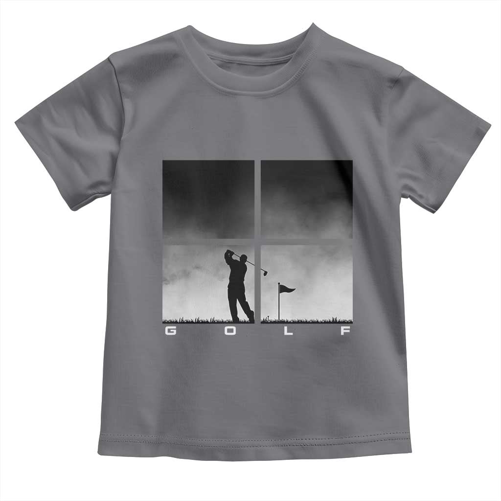 Gift For Sports Lover Toddler T Shirt Retro Golf Silhouette Art TS12 Charcoal Print Your Wear