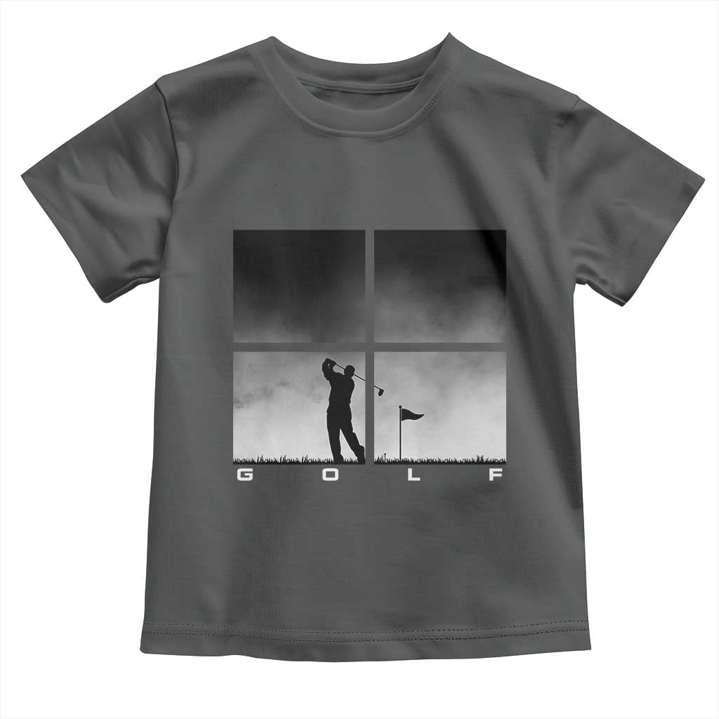 Gift For Sports Lover Toddler T Shirt Retro Golf Silhouette Art TS12 Dark Heather Print Your Wear
