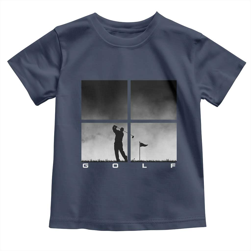 Gift For Sports Lover Toddler T Shirt Retro Golf Silhouette Art TS12 Navy Print Your Wear