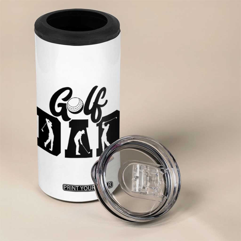 Golf Dad 4 in 1 Can Cooler Tumbler Gift For Sport Lover TS12 Print Your Wear
