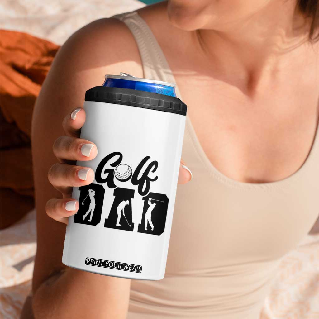 Golf Dad 4 in 1 Can Cooler Tumbler Gift For Sport Lover TS12 Print Your Wear
