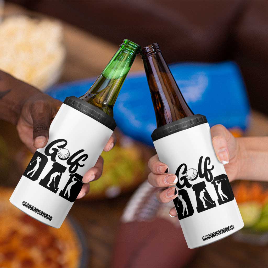 Golf Dad 4 in 1 Can Cooler Tumbler Gift For Sport Lover TS12 Print Your Wear