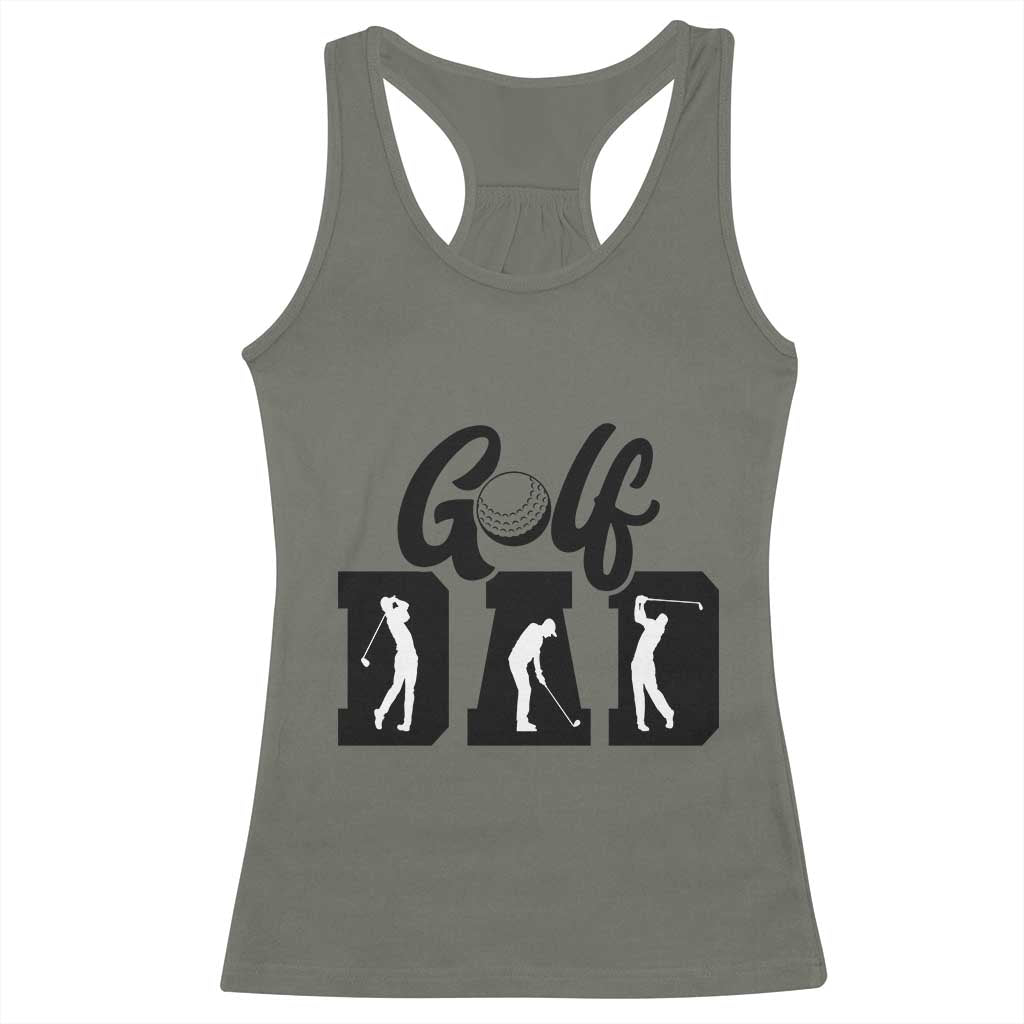 Golf Dad Racerback Tank Top Gift For Sport Lover TS12 Military Green Print Your Wear