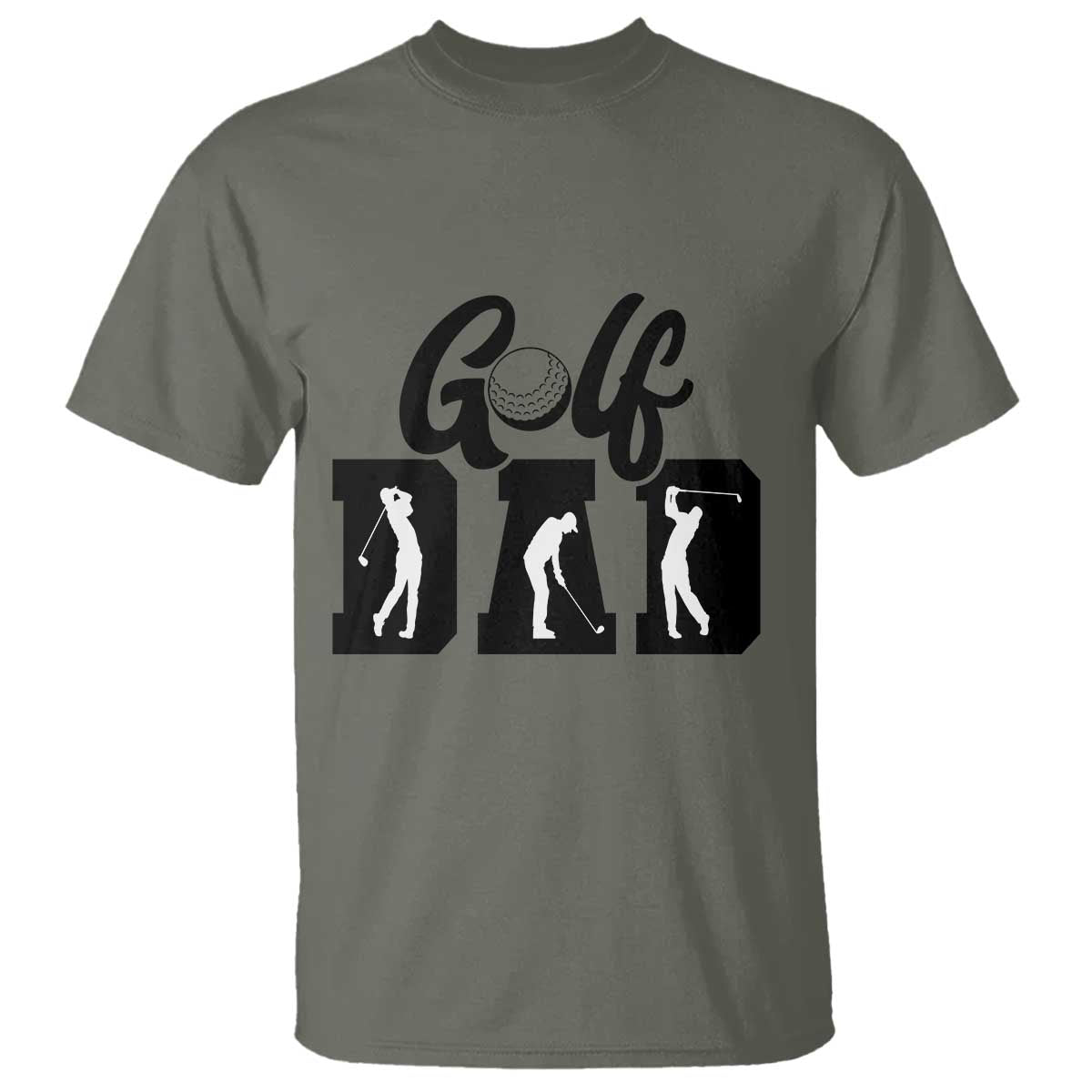 Golf Dad T Shirt Gift For Sport Lover TS12 Military Green Print Your Wear