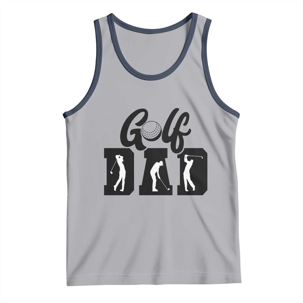 Golf Dad Tank Top Gift For Sport Lover TS12 Athletic Heather Navy Print Your Wear