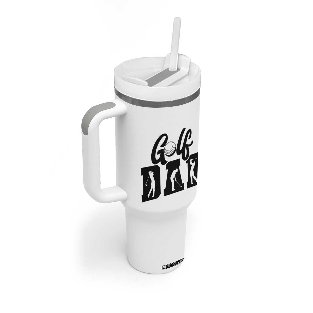Golf Dad Tumbler With Handle Gift For Sport Lover TS12 Print Your Wear