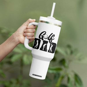 Golf Dad Tumbler With Handle Gift For Sport Lover - Print Your Wear