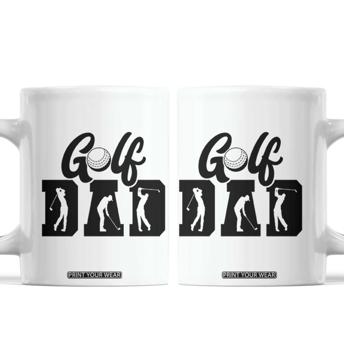 Golf Dad Coffee Mug Gift For Sport Lover TS12 White Print Your Wear