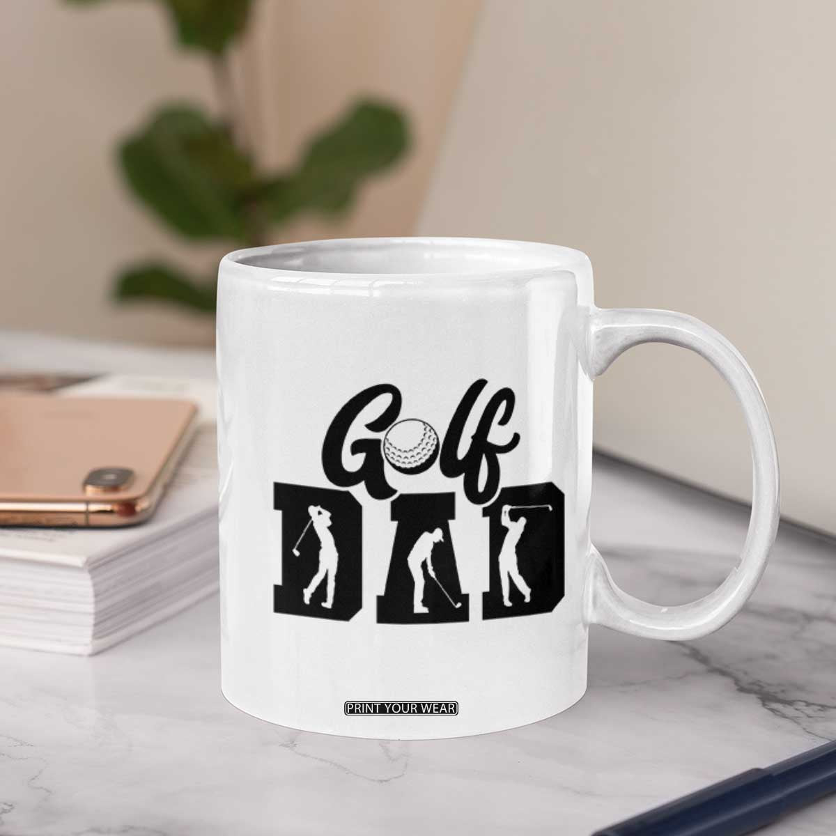 Golf Dad Coffee Mug Gift For Sport Lover TS12 Print Your Wear