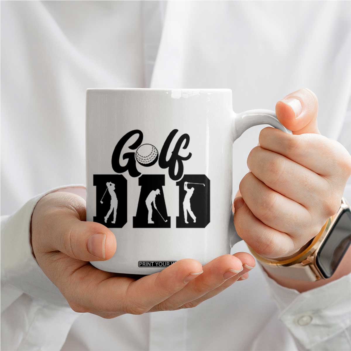 Golf Dad Coffee Mug Gift For Sport Lover TS12 Print Your Wear