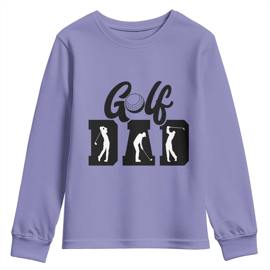 Golf Dad Youth Sweatshirt Gift For Sport Lover TS12 Violet Print Your Wear