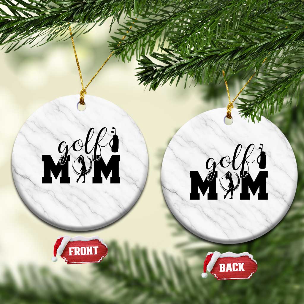 Proud Golf Mom Lifestyle Ceramic Ornament Sports Gift Idea TS12 1pc White Marble Print Your Wear