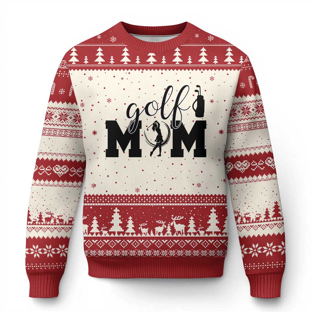 Proud Golf Mom Lifestyle Ugly Christmas Sweater Sports Gift Idea - Print Your Wear