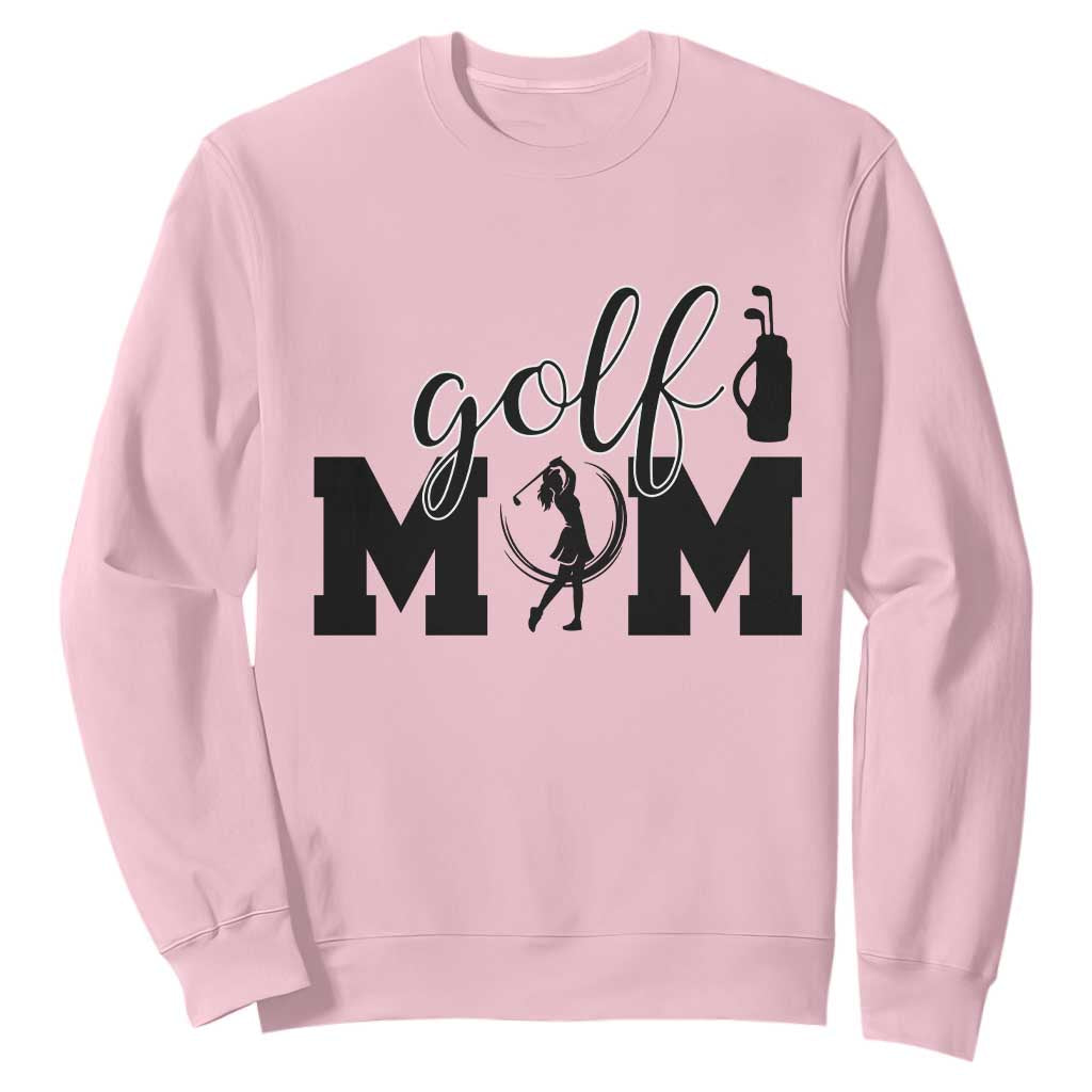 Proud Golf Mom Lifestyle Sweatshirt Sports Gift Idea TS12 Light Pink Print Your Wear