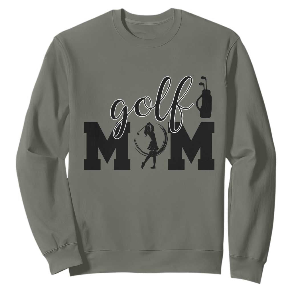 Proud Golf Mom Lifestyle Sweatshirt Sports Gift Idea TS12 Military Green Print Your Wear