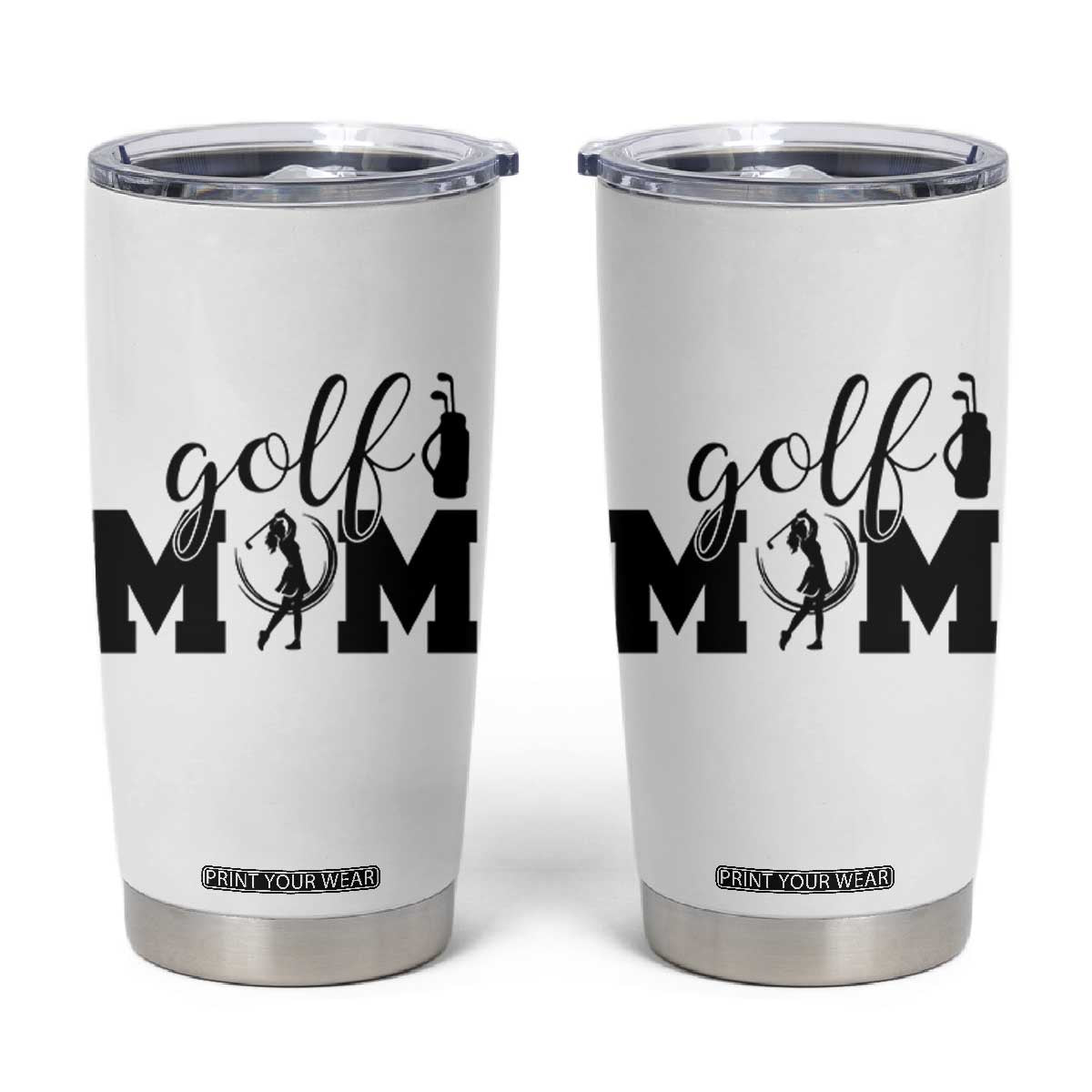 Proud Golf Mom Lifestyle Tumbler Cup Sports Gift Idea TS12 White Print Your Wear