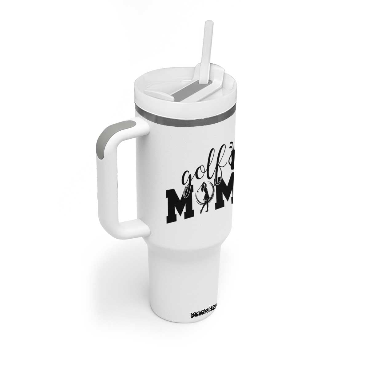 Proud Golf Mom Lifestyle Tumbler With Handle Sports Gift Idea TS12 Print Your Wear