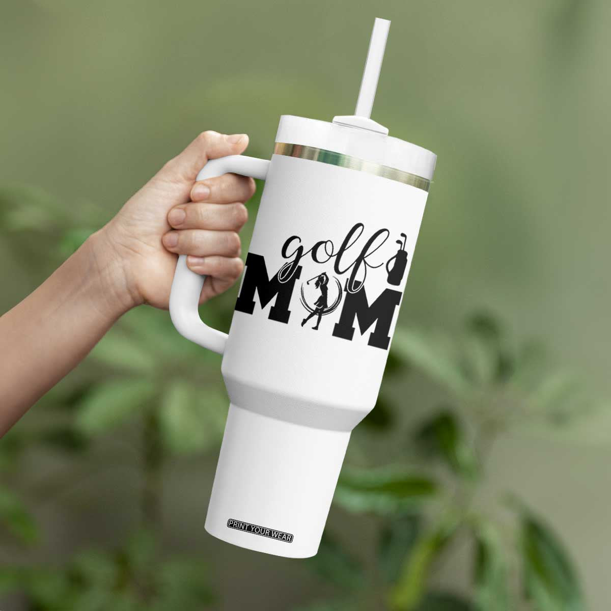 Proud Golf Mom Lifestyle Tumbler With Handle Sports Gift Idea TS12 Print Your Wear