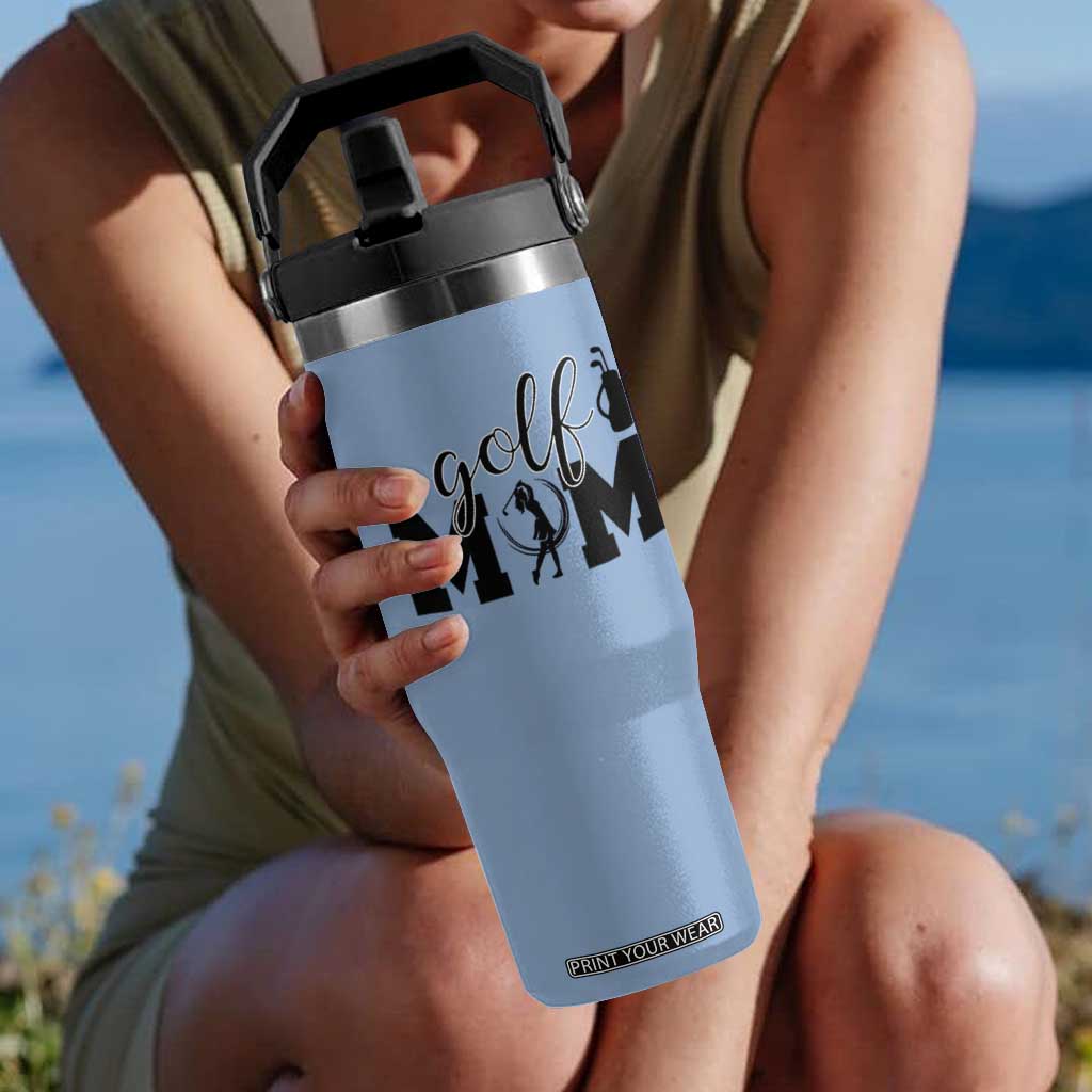 Proud Golf Mom Lifestyle Flip Straw Tumbler Sports Gift Idea TS12 One Size: 30 oz Light Blue Print Your Wear