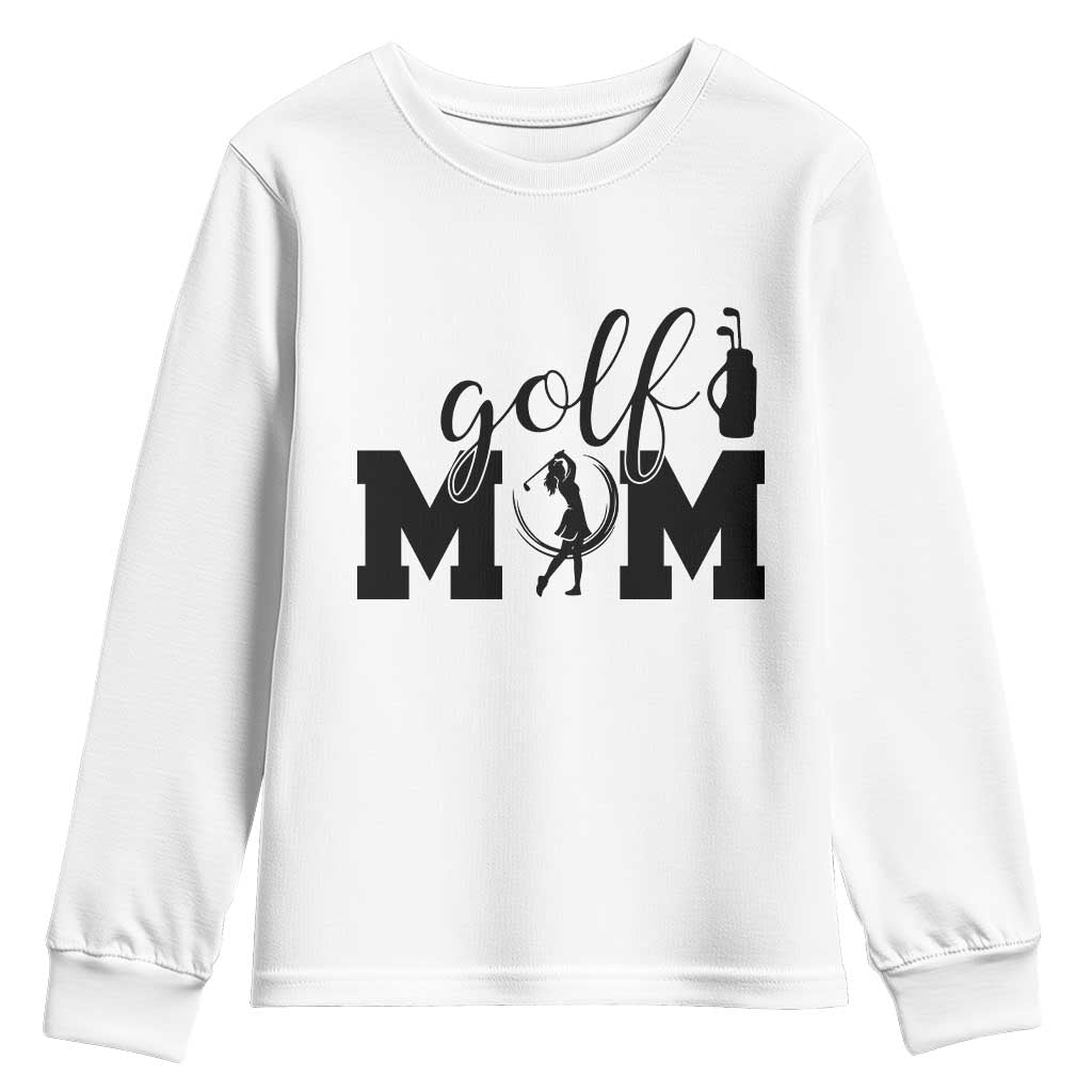 Proud Golf Mom Lifestyle Youth Sweatshirt Sports Gift Idea TS12 White Print Your Wear